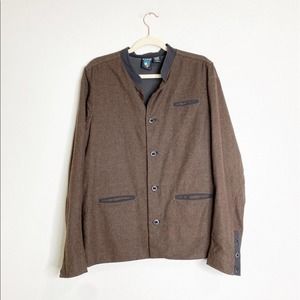 KUHL Mens wool blend brown coat jacket